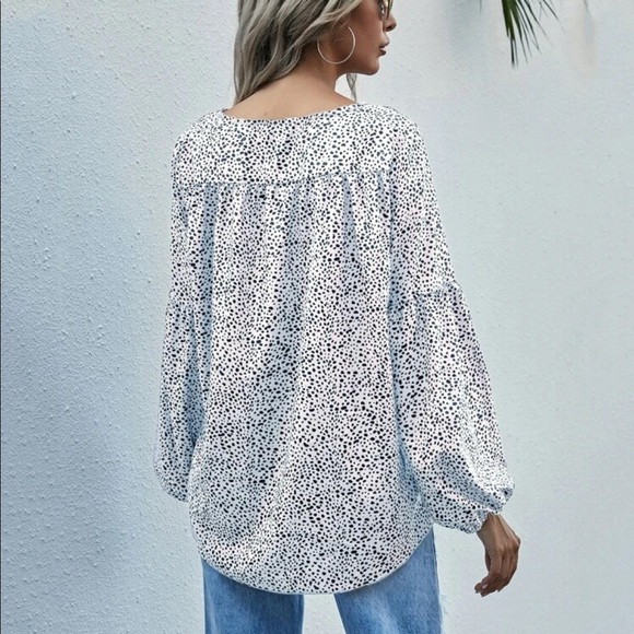 Boho Print Long Sleeve Top Blouse shirt - Picture 2 of 9